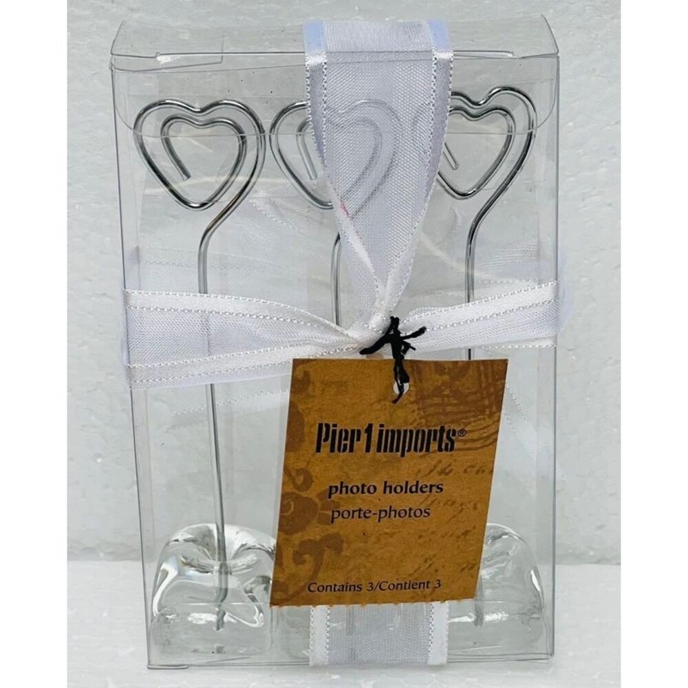 Pier 1 Heart Photo/Place Card Holders (Set of 3)